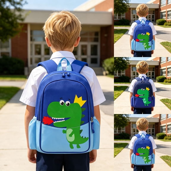 4t 5t 6t, 5th 6th Backpack with Cute Dinosaur Print Lightweight Water Resistant Primary Elementary School Bookbag