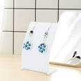 thumbnail image 7 of 6pcs Earring Display Stand, 3 Colors PP Slant Back Necklace Holder Jewelry Organizer Stands Dangle Earring Display Rack for Selling Earring Merchant Show Retail, 0.16x0.27x0.43 inch, 7 of 7