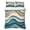 Teal Brown White, variant on Full Quilt Set 78''x90'', Vintage American Flag Lightweight Summer Bedspread Coverlet Set with 2 Pillow Shams, Blue Star Red Striped Wooden Breathable All Season Quilt Bedding for Bedroom/Guest Room