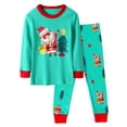 thumbnail image 3 of WIBACKER 2-7T Little Boys Girls Christmas Pajamas Sets for Kids Cotton Snug Fit 2Pcs Sleepwear - Santa Claus, 3 of 7