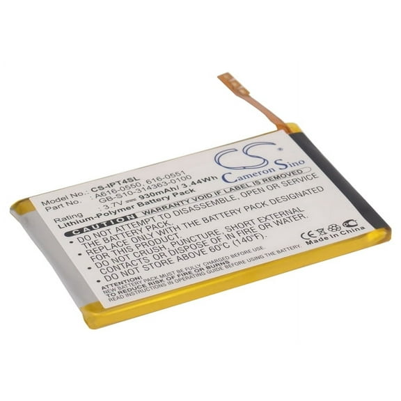 Replacement Battery for Apple iPod Touch 4th,PN:616-0550,616-0551,GB-S10-314363-0100,930mAh