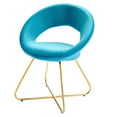 thumbnail image 5 of Side Dining Chair, Set of 2, Gold Blue, Velvet, Modern Contemporary, Kitchen Room Cafe Bistro Restaurant Hospitality, 5 of 8