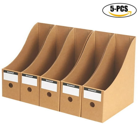 5pcs File Holder Kraft Portable Paper Rack Box Desktop 5pcs File Holder Kraft Portable Paper Rack Box Desktop Storage Desk Organizer