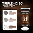 thumbnail image 5 of 4 Angles High Carbon Stainless Steel Rolling Knife Sharpener with 400, 1000 & 3000 Replacement Discs - Blunt Knife Sharpening Kit with 12°, 15°, 20°, and 25° Sharpening for Kitchen & Chef's Knives, 5 of 18