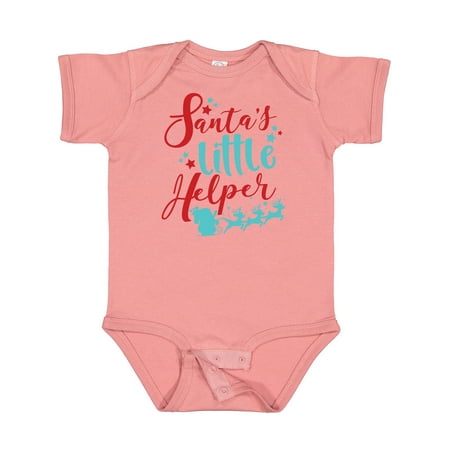 

Inktastic Santa s Little Helper Sleigh Reindeer Stars Gift Baby Boy or Baby Girl Bodysuit