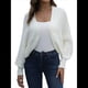 thumbnail image 3 of Corto de Punto con Mangas Murciélago Largas para Mujer, Cárdigan Informal Elegante con Abertura Frontal para Vestidos. XL, 3 of 10
