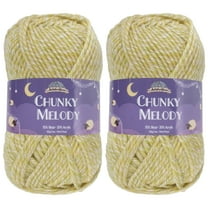 JubileeYarn Chunky Melody Yarn - 100g/Skein Bulky Wool Blend - Baby Key Lime - 2 Skeins