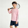 thumbnail image 5 of Boys' Athletic Shirts Long Sleeve Quick Dry Undershirt Base Layer Baseball Soccer Tennis Sports Tees for Kids (11-12 Years, Pink), 5 of 8