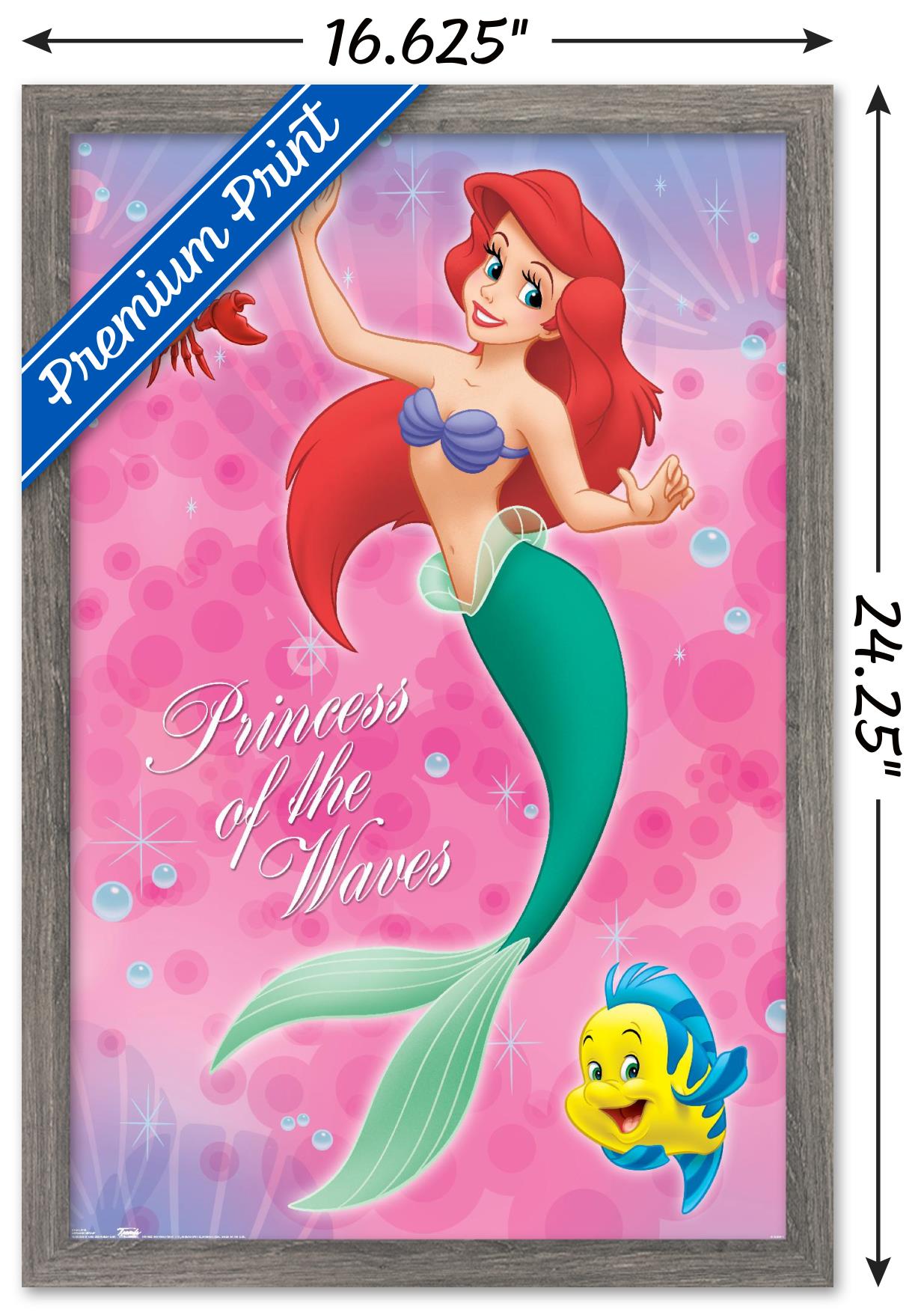Disney The Little Mermaid - Group Wall Poster, 14.725" x 22.375", Framed