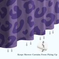 thumbnail image 6 of Purple Leopard Print Shower Curtain 36"x72" ,Bathroom Decorative Shower Curtains Set with 12 Hooks,Modern Waterproof Washable Shower Curtain, 6 of 6