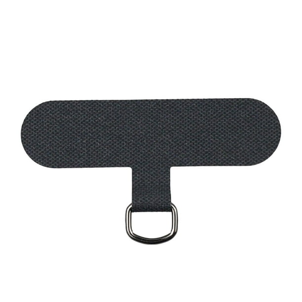 Parche de sujeción para teléfono con anillo de metal, correa para teléfono, piezas de repuesto, funda para teléfono celular Negro