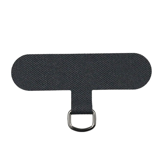 Parche de sujeción para teléfono con anillo de metal, correa para teléfono, piezas de repuesto, funda para teléfono celular Negro