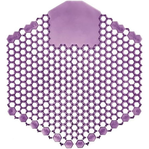 EcoQuality Lavender 3D Urinal Screen, Anti-Splash Deodorizer for Odor Control, Long-Lasting Fresh Scent for Commercial Restrooms, Office Bathrooms, and Public Facilities (2)