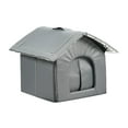 thumbnail image 1 of Refugio para gatos callejeros, refugio exterior para gatos, casa tipo cueva de tela Oxford para gatos salvajes 33 cm x 33 cm x 33 cm, 1 of 9
