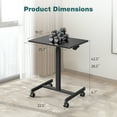 thumbnail image 3 of GIANNA Standing Desk Adjustable Height, Mobile Stand Up Desk with Wheels Small Computer Desk Rolling Desk, Portable Laptop Desk Standing Table Home Office Desks, 3 of 8