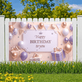 thumbnail image 6 of Decorative Design Happy Birthday Banner Pastel Balloons Birthday Party Crown Decor for Birthday Party Celebration Indoor Event, 6 of 7