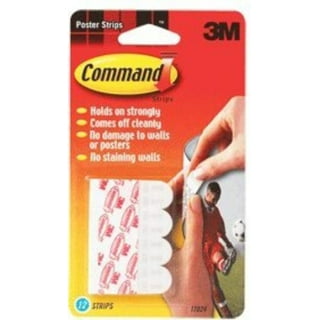 Command Small Refill Adhesive Strips for Wall Hooks, White, Damage Free  Hanging, 20 Strips 