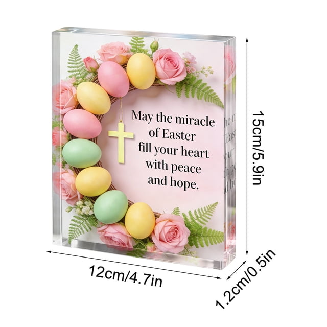 Tauxra Easter Acrylic Tabletop Decor Spring Home Ornament for Kids Festive Desktop Centerpiece