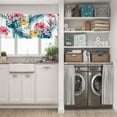 thumbnail image 3 of LALILO Kitchen Curtain Valance With Ink Water Color Explosion Rod Pocket Window Curtain 52"x 18" Set of 2, 3 of 7