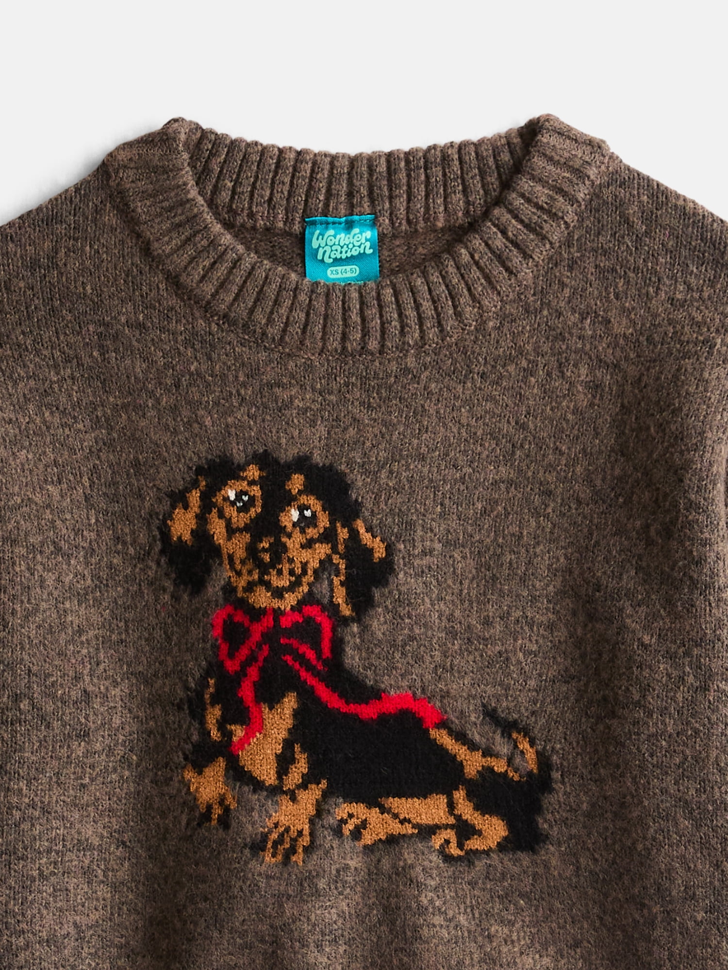 Wonder Nation Girls Long Sleeve Sweater, Sizes 4-18 & Plus