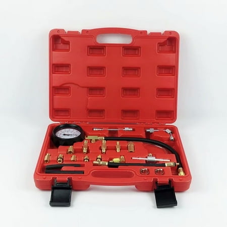 Fuel Injection Tester Kit VicTsing 0-140 PSI Manometer Fuel Injection Pressure Tester Kit with Case Gauge Kit for Gasoline-driven Car Truck RV SUV ATV ()