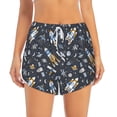 thumbnail image 2 of Vsdgher Space Cars Print Women's Running Double Layer Shorts High Waisted with Pockets Elastic Yoga Workout Athletic Gym Sports, 2 of 8