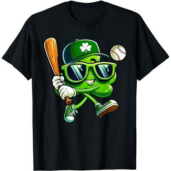 Shamrock Baseball Shirts Funny St Patricks Day Boys Kids T-Shirt