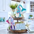 thumbnail image 3 of Spring Summer Gnomes Plush Decorations 2 Pack Handmade Beach Style Couple Stuffed Gnome Farmhouse Ru, 3 of 5
