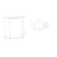 thumbnail image 1 of Mesita de noche de acrílico,Mesa auxiliar de acrílico transparente Mesa auxiliar transparente en capas,Mesa pequeña de acrílico,mesita de noche pequeña,compacta,Adhesivo de, 1 of 8