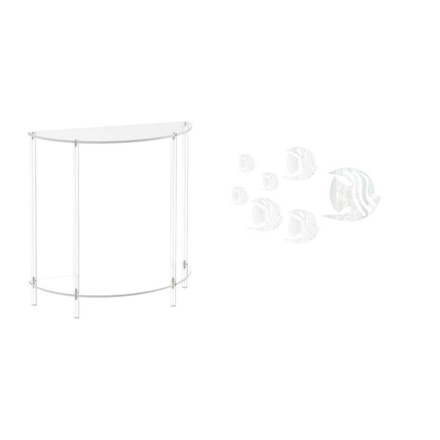 Mesita de noche de acrílico,Mesa auxiliar de acrílico transparente Mesa auxiliar transparente en capas,Mesa pequeña de acrílico,mesita de noche pequeña,compacta,Adhesivo de