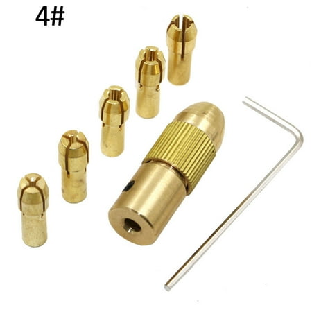 

VEAREAR Essential Hardware tools 7Pcs Brass Micro Twist DIY Hobby Model Tool Mini Metal Chuck Drill Collet Set