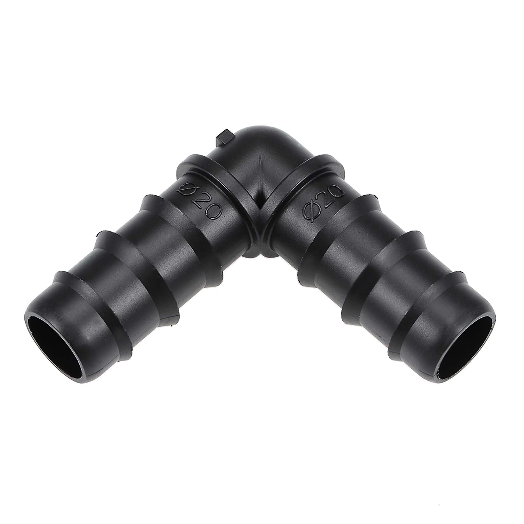 Barb Drip Pipe Connector 20PE Hose Fitting 90 Degree Angle for Garden Agricultural Irrigation