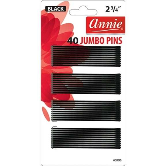 Annie 40 Jumbo Pins Black 3103