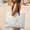 thumbnail image 5 of Black And White Ink Flower Picnic Blanket Waterproof Outdoor Beach Blanket Hand-held Pad Suitable for Travel, Camping, Beach, Family Gatherings, 5 of 8