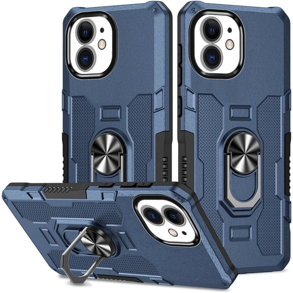 HCTian Case for iPhone 11 Case, Heavy Duty Kickstand Holder Built-in Magnetic Car Mount Shockproof Camera Protective Phone Cover for iPhone 11