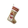 thumbnail image 1 of Bearachild Calcetín de Navidad de estilo de dibujos animados, bolsa de regalo de Navidad para colgar en la pared, sala de estar, dormitorio, tela Kits de decoración para fiestas Muñeco de nieve Bearachild HA071155-02, 1 of 6