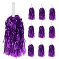 thumbnail image 4 of Worgeous Purple Plastic Cheer Poms with Handle for Sports Cheering Lightweight Glossy Cheerleader Supplies 10 Pcs, 4 of 8