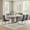 7-Piece Set, variant on 5-Piece Dining Table Set for 4, 69" Rectangular Faux Marble Table, Stainless Steel Double Column Base, Velvet Nailhead Accent Chairs for Dining Room Office