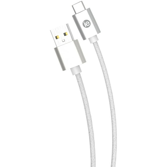 iEssentials USB/USB-C Data Transfer Cable - 6 ft USB/USB-C Data Transfer Cable - Type C USB - Type A USB - White
