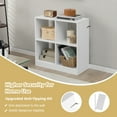 thumbnail image 6 of Topbuy 4-Cube Bookcase Floor Open Wooden Bookshelf with 2 Anti-Tipping Kits Modern Shelving Organizer Multipurpose Storage Cabinet White, 6 of 9