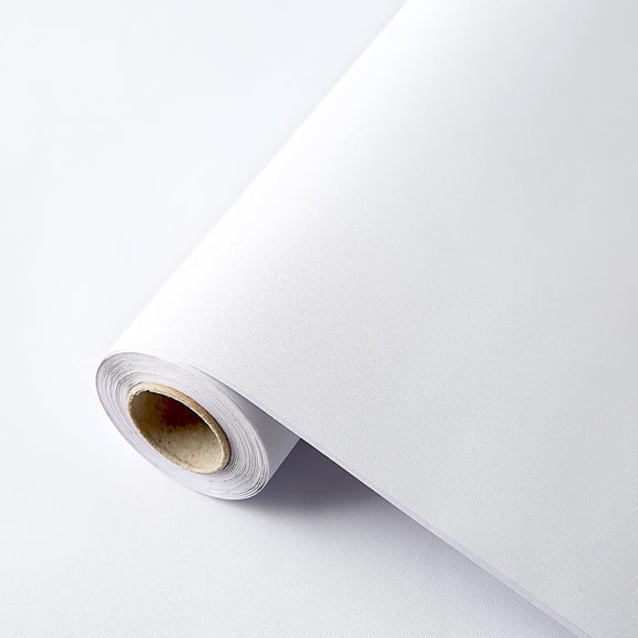 White Contact Paper 15.7"x118" Peel and Stick Wallpaper, Matte White Wallpaper Self-Adhesive and Removable Decorative Contact Paper for Cabinets,Countertops,Shelve Wall