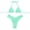 Light Green, variant on Minjewel Women's Sexy Ruffled and Strappy Bikini Set, Two Piece Swimwear with Tie Details and Push Up Top, High Waist Bottom for Beach and Summer Swimwear,Royal Blue,2XL