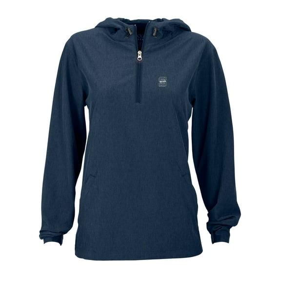 Women's Navy Wisconsin Stout Blue Devils Pullover Stretch Anorak Jacket