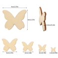 thumbnail image 2 of 100/200 Uds. Adornos de mariposa de madera sin terminar, piezas de madera en blanco de varios tamaños recortadas para manualidades DIY oso de fresa Electrónica, 2 of 5