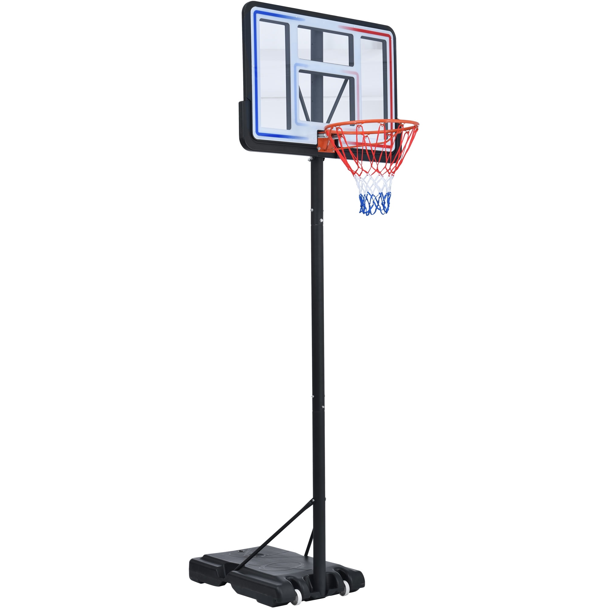YYAo Portable Basketball Hoop Basketball System 4.76-10ft Height Adjustable for Youth Adults LED Basketball Hoop Lights, Colorful lights, Waterproof,Super Bright to Play at Night Outdoors YYAo Portable Basketball Hoop Basketball System 4.76-10ft Height Adjustable for Youth Adults LED Basketball Hoop Lights, Colorful lights, Waterproof,Super Bright to Play at Night Outdoors