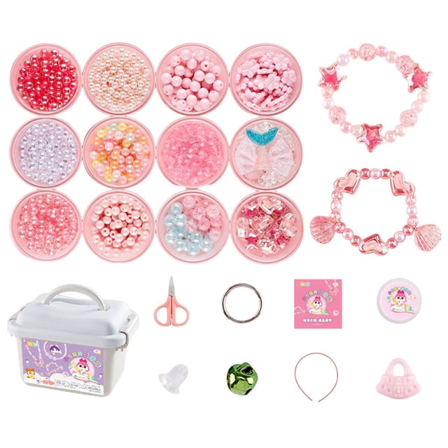 Juguete De Cuentas Hecho A Mano Diy Con Juego De Accesorios Para Niños, Pulsera Tejida Creativa Para Niñas, Juguetes Para Hacer Joyas, Regalo Educativo Para Niños Eigraketly FN007628-01