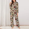 thumbnail image 2 of Daiia Rustic Plaid Forest Lodge for Women's Long-Sleeved Pajama Set – Soft & Comfortable Sleepwear Button-Up Pajamas Cozy Lounge Wear-XX-Large, 2 of 7