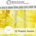 thumbnail image 5 of Gold Marble Shower Curtain, Abstract Yellow Ombre Shower Curtain for Bathroom, Simple Modern Waterproof Fabric Shower Curtain Set with Hooks 70"W x 72"L (Pack of 1), 5 of 6