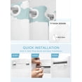 thumbnail image 5 of No Hook Cloth Fabric Shower Curtain with Snap in Liner, Clouds Waterproof Shower Curtains Set with See Through Top Window, Cartoon Blue Sky Minimalist Aesthetic Bath Curtains Shower 72"x96", 5 of 6