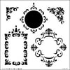 Crafter's Workshop Template 6"X6"-Fancy Frames, Pk 3, Crafters Workshop